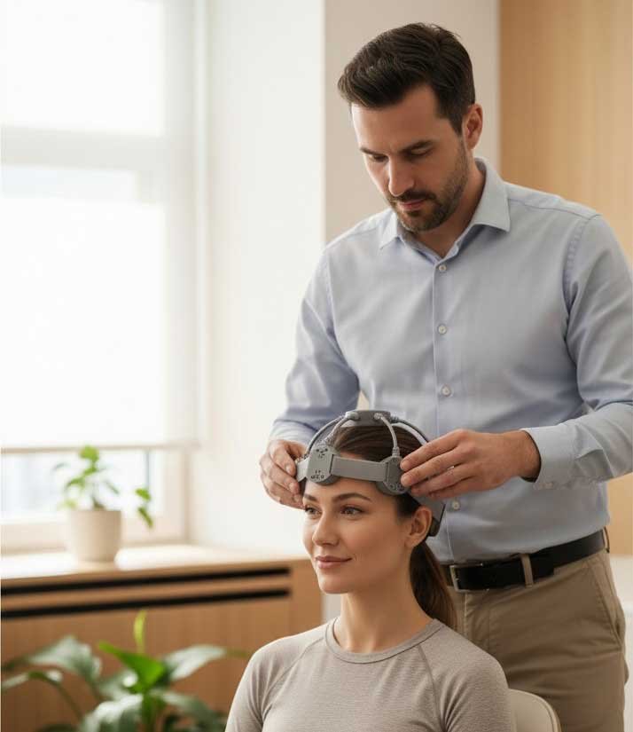 terapeuta-colocando-gorro-a-paciente